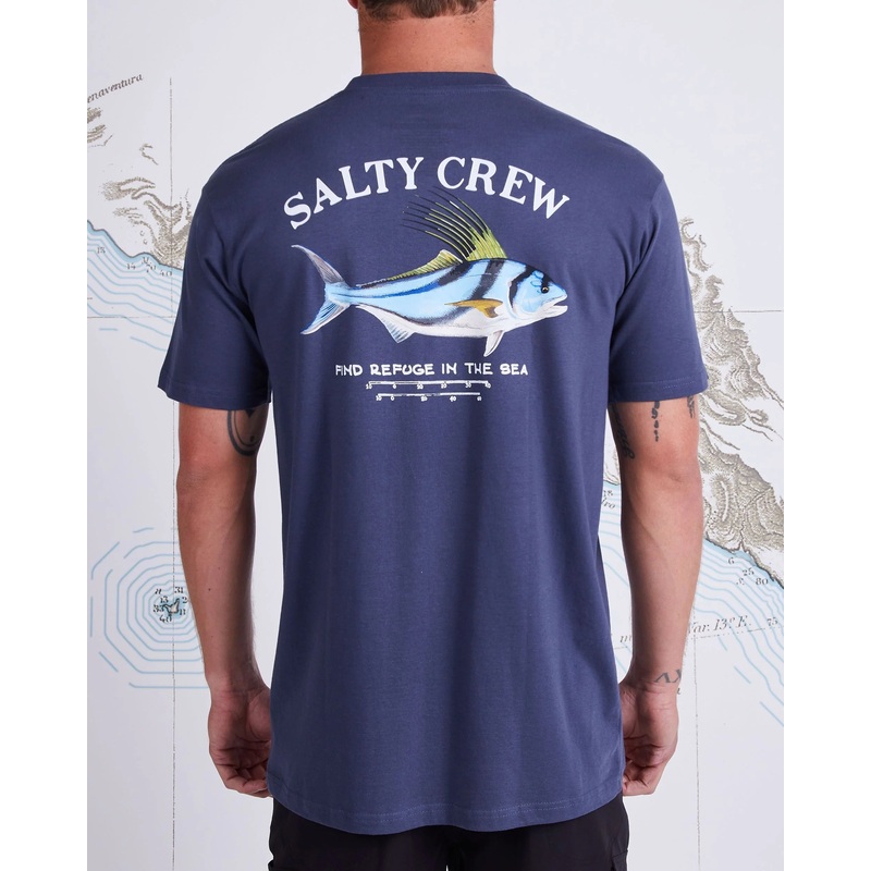 Salty Crew Rooster Premium SS Tee Harbor Blue M