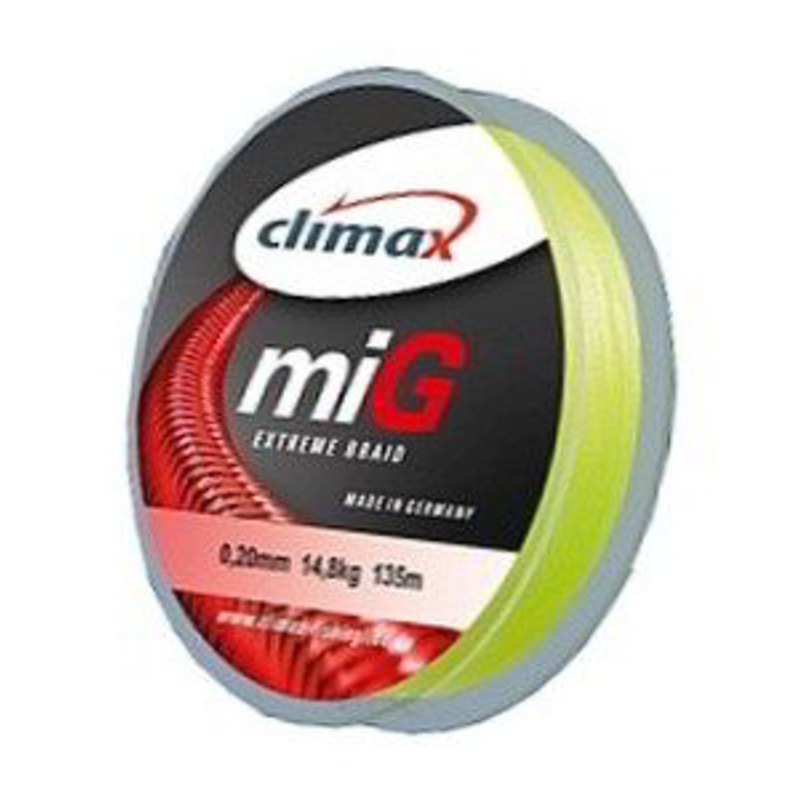 CLIMAX Mig Braid NG Fluo-Yellow – 135m 0.10mm/6.50kg,