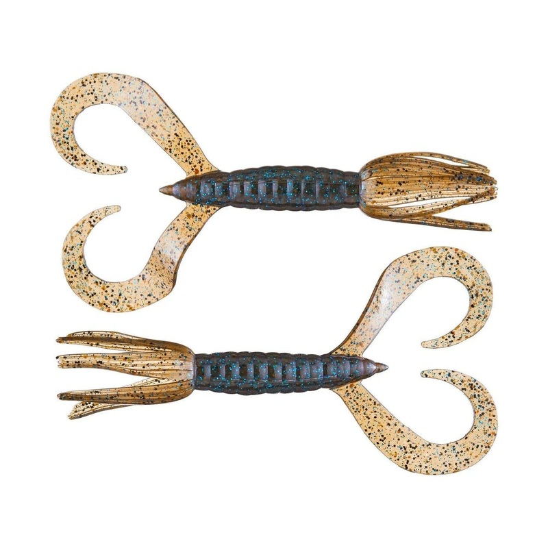 Keitech Little Spider 3.5″Green Pumpkin Blue Flake