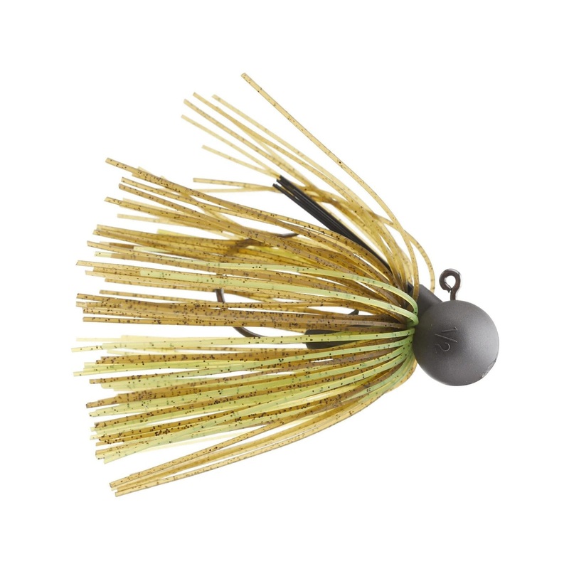 Keitech Tungsten Football Jig Green Pumpkin Chart. 401 1/4 oz