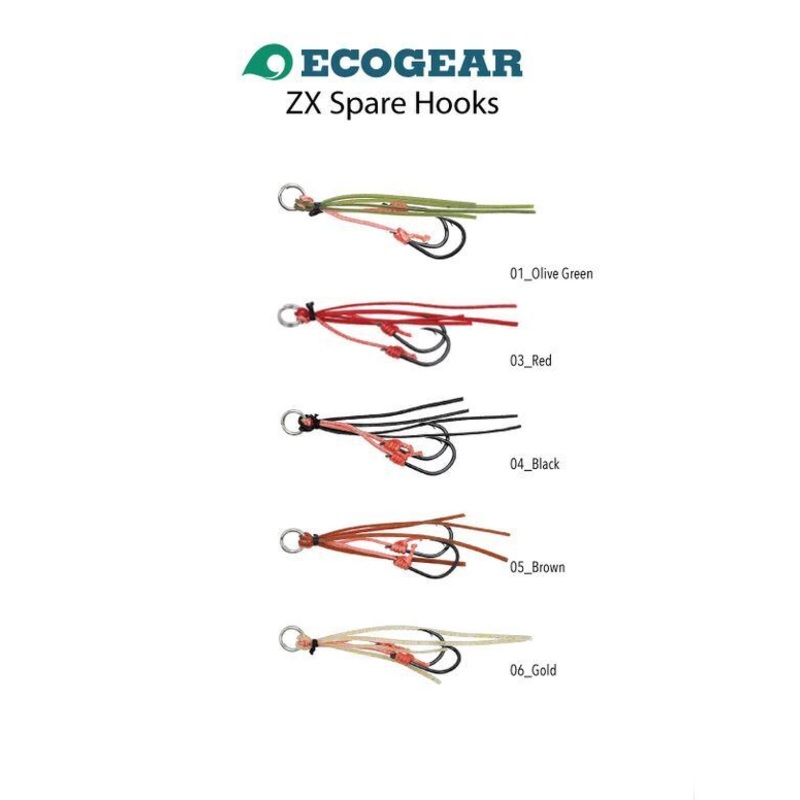 Ecogear ZX Spare Hooks M Black