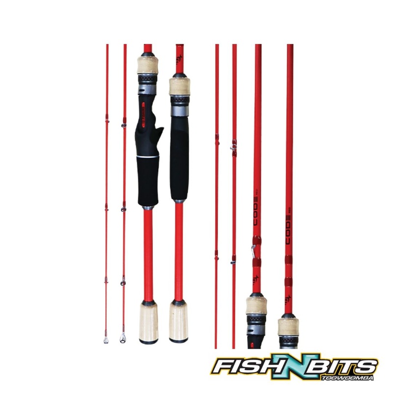 13 Fishing – Code Red Travel (spin) CRTS-744H 7’4″ 6-12kg 20-80g 4pc