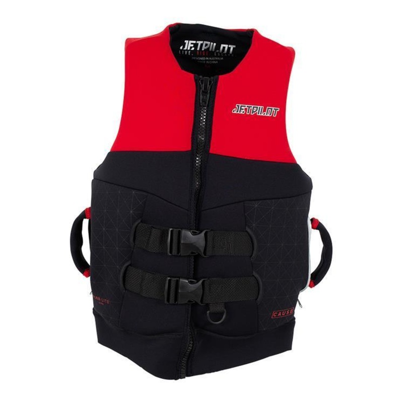 Jetpilot S-Grip Front Entry Level 50 PWC NEO Neoprene Mens Life Jacket PFD Vest – Red Large