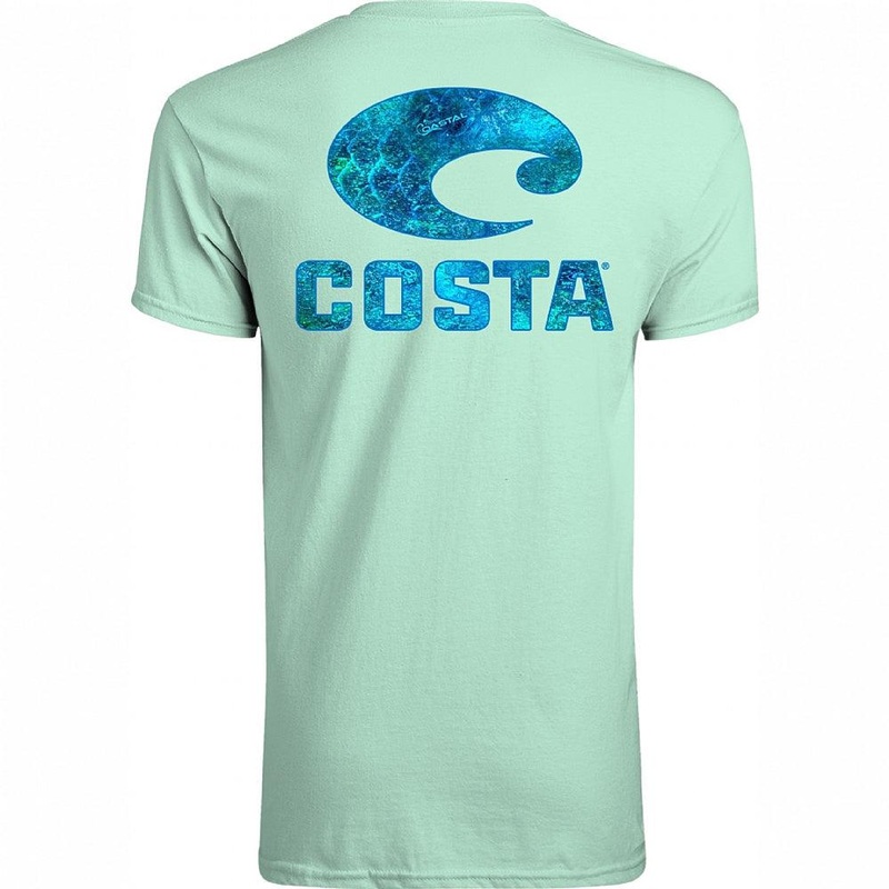 Costa Mossy Oak Coastal Inshore Men’s Short Sleeve Crew T-Shirt Navy Small