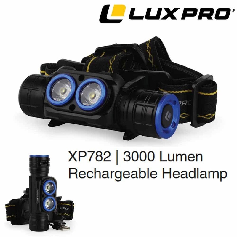 Lux Pro XP782 Rechargeable 3000 Lumen Headlamp