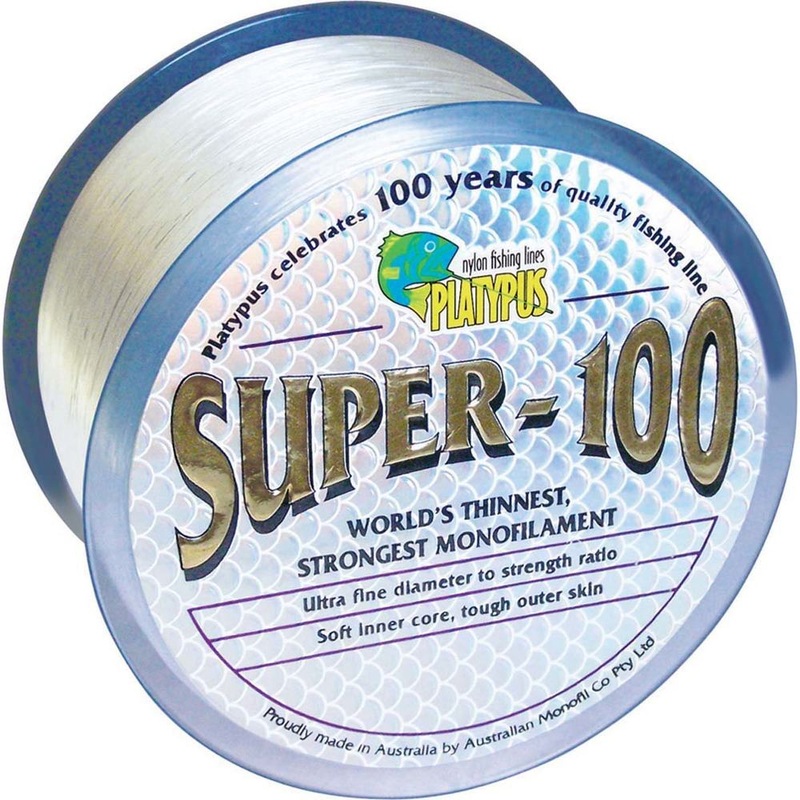 Platypus Super-100 Clear 1000m Monofilament Fishing Line 10lb