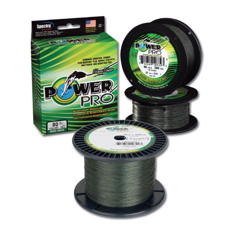 Power Pro 1500yd Green Moss Spectra Braided Line 100LB