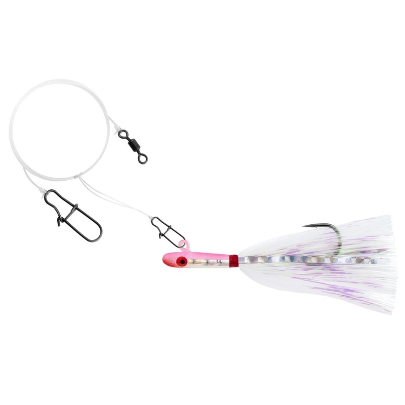 Tsunami Hi-Low Glass Minnow Jigging Rig Chartreuse/White