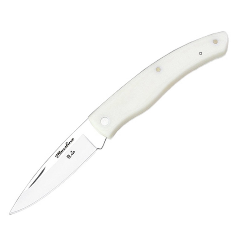 Miguel Nieto 401W Manolina Mikarta Folding Knife 6.5cm WHITE