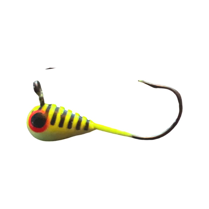JB Lures Dub’l D #2 Tungsten Jig 1/8th oz – #2 Hook Chartreuse/Glow