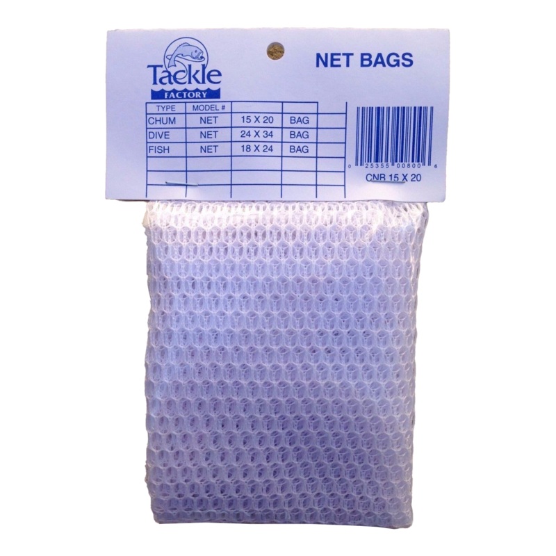 Tackle Factory CNB-CHUM Mesh Bag 15″ x 20″ White 1/4″ Mesh