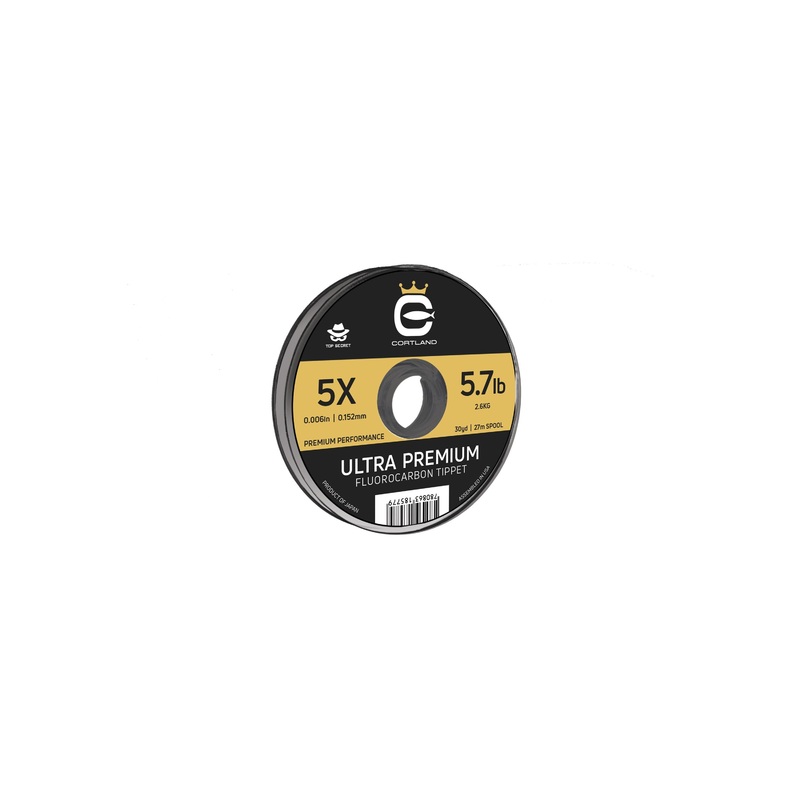 Cortland Ultra Premium Fluorocarbon Tippet CLEAR 30 YDS 03X – 24.7 LB