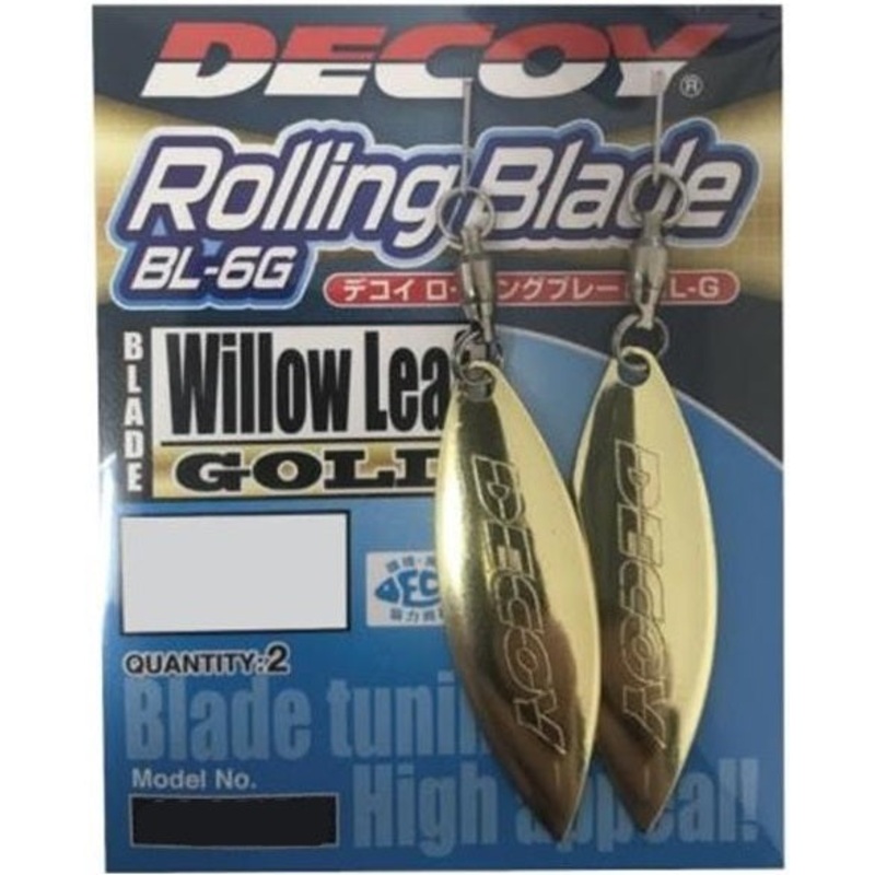 Decoy BL-6G Rolling Willow Leaf Blade Lure Gold 2