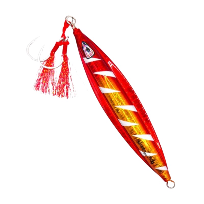 Johnny Jigs Flat Back Gold/Red Glow 130g