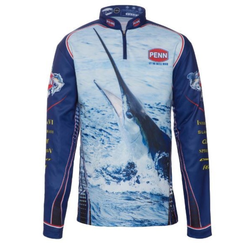 Penn Performance Long Sleeve Tech Jersey Marlin Large