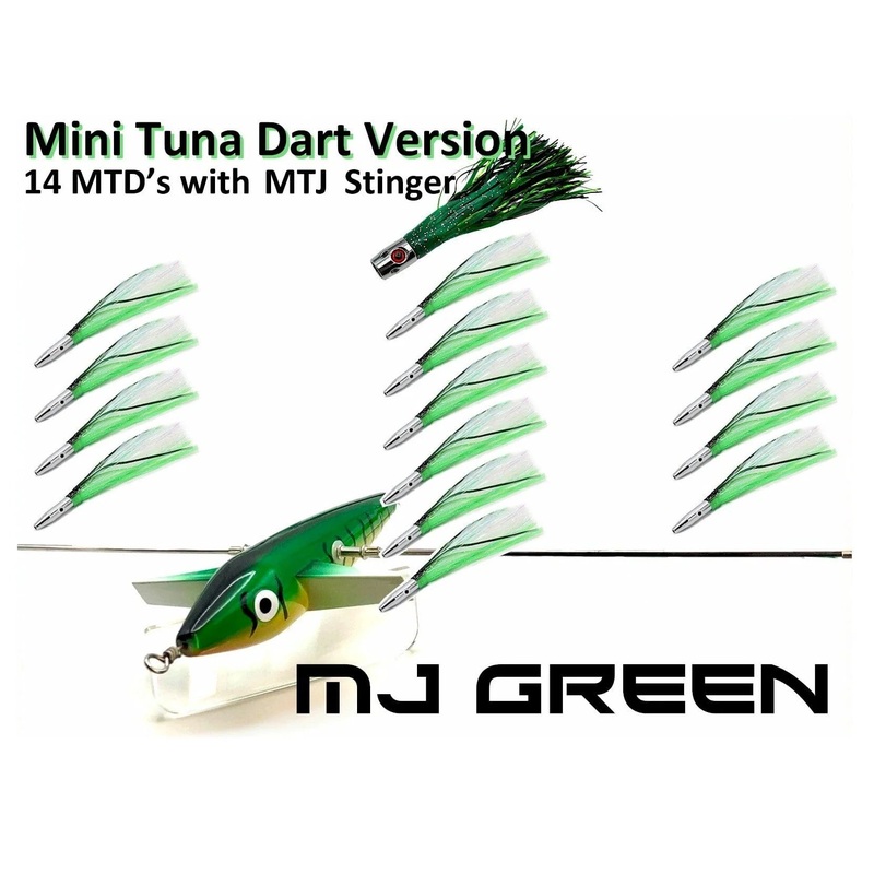 Tormenter Sidewinder Mini Tuna Dart Spreader Bar Starboard – Green