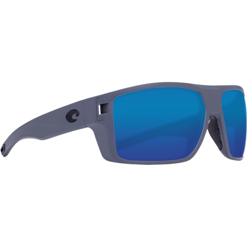 Costa Del Mar Diego Matt Grey Frame Polarised Sunglasses – Grey Blue Mirror 580G
