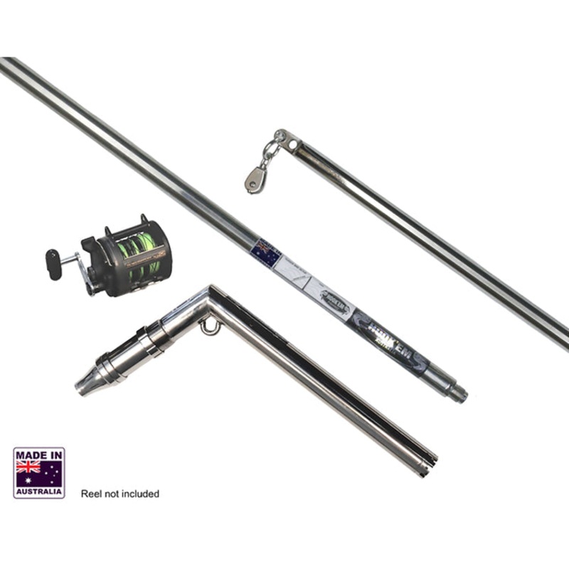 Hookem Dredge Extension Bar with Reel Seat – 2 piece 90cm