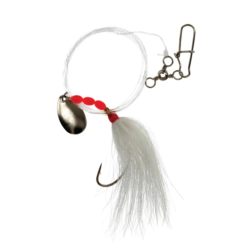 Lazer Fluke Spinner White Bucktail