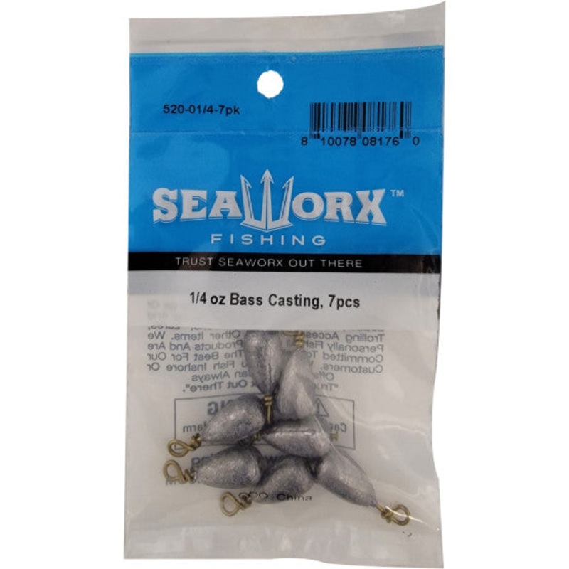 SeaWorx Packaged Bass Casting Lead 1/4oz 7pcs
