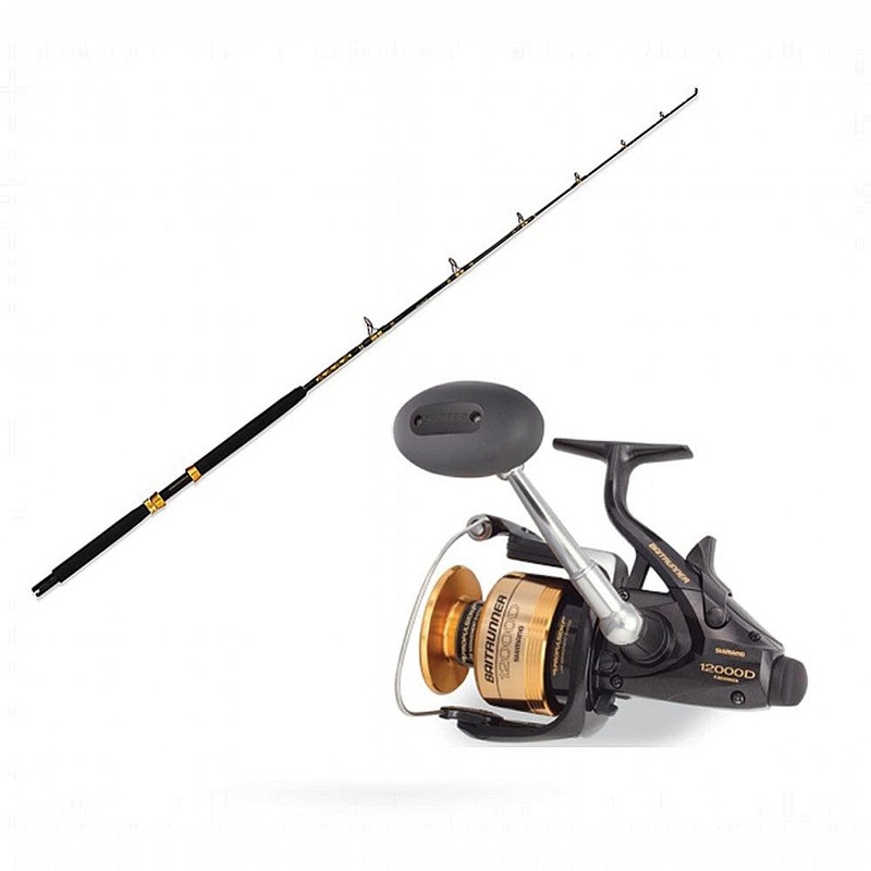 Shimano Baitrunner 12000D spinner Reel with STSP 15-50 7′ CHAOS Gold Combo