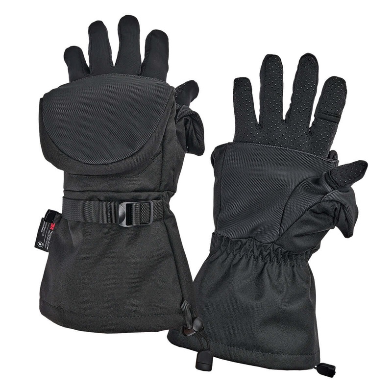 Striker Crossover Flip Mitt Black Medium