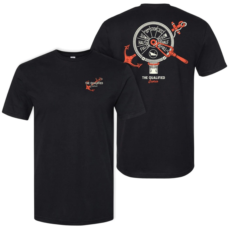 The Qualified Captain Full Speed Tee Black MD