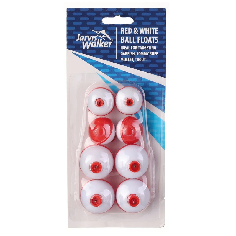 Jarvis Walker Red/white Bobber Float 8pk Red/white
