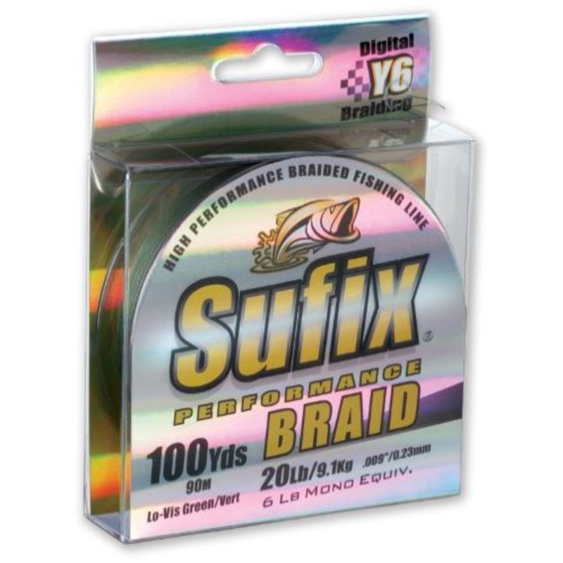Sufix Performance Braid Low-Vis Green 10 100 yds