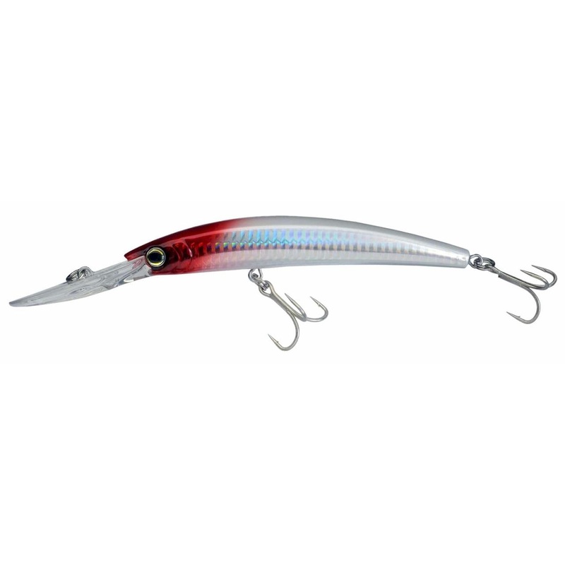 Yo-Zuri Floating Crystal Minnow Deep Diver Holographic Red Head 3-1/2″ 3/8oz
