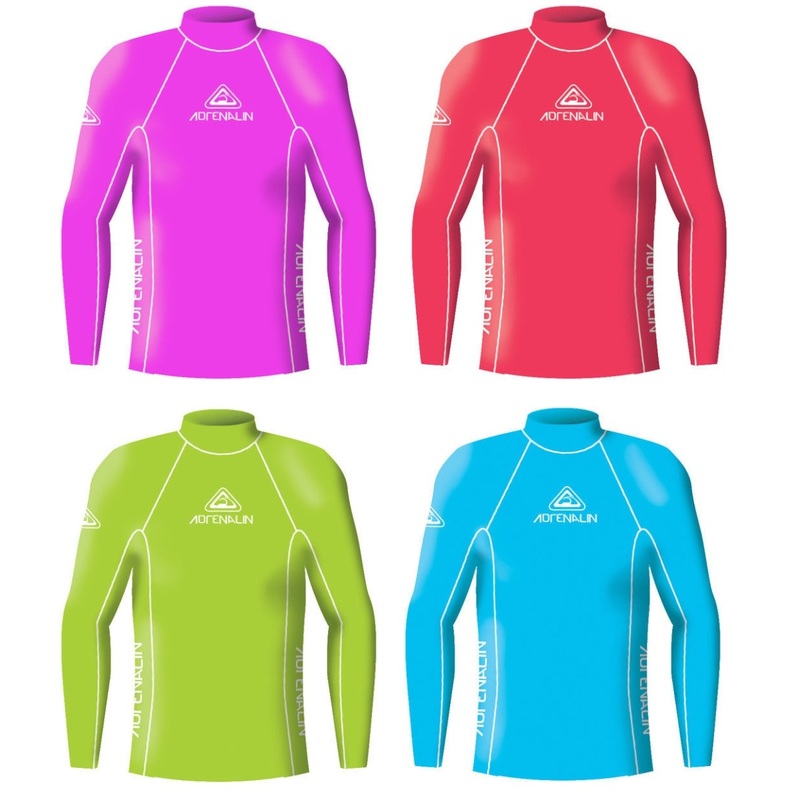 Adrenalin Junior Lycra Long Sleeve Rash Vest Lime 10