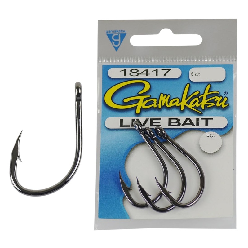 Gamakatsu Live Bait Hooks 1 6PK Black