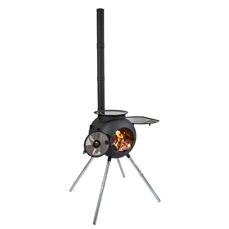 Ozpig Series 2 Portable Wood Fire Stove Black