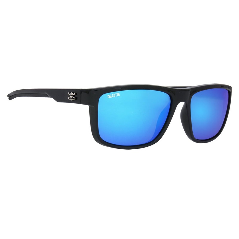 Calcutta Palma Sola Polarized Fishing Sunglasses Shiny Black / Blue Mirror