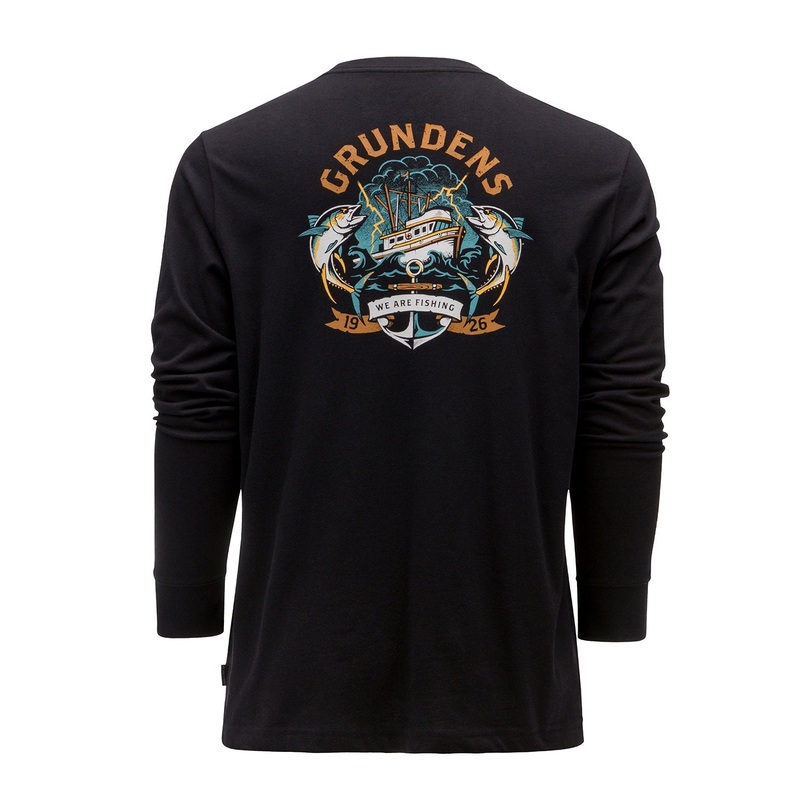 Grundens Tuna Tattoo Long Sleeve T-Shirt Black M