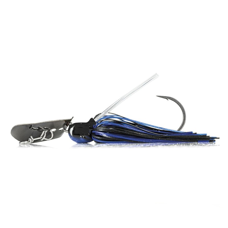 Molix Compact Bladed Skirted Vibration Jig 1/2oz Black Blue Purple