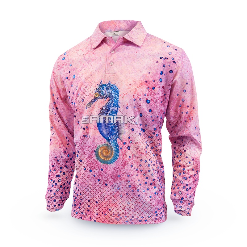 Samaki Seahorse Kids Long Sleeve Fishing Shirt 10