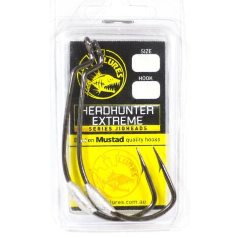 Tackle Tactics TT Weedless Weighted Worm Hook Jighead Pack Head Hunter Extreme Snagless Weight System SWS – Mega Clearance 1/4oz 8/0XH