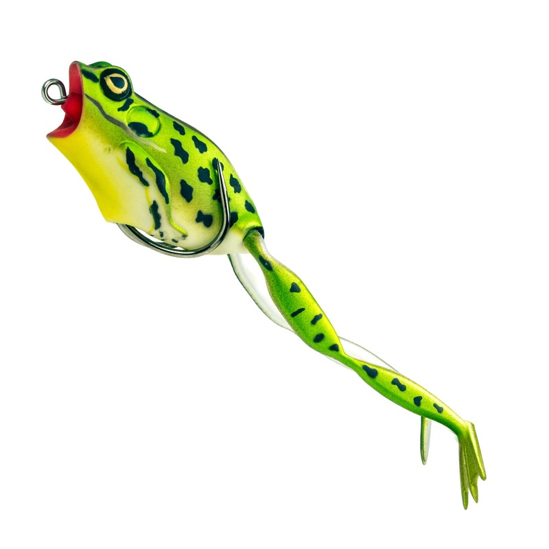 Lunkerhunt Popping Frog 1/2oz 2.25″ Green Tea