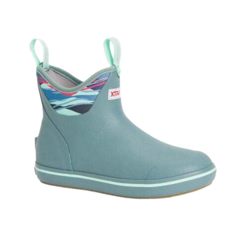 Xtratuf Womens Ankle Deck Boot Trooper Blue/Beach 5