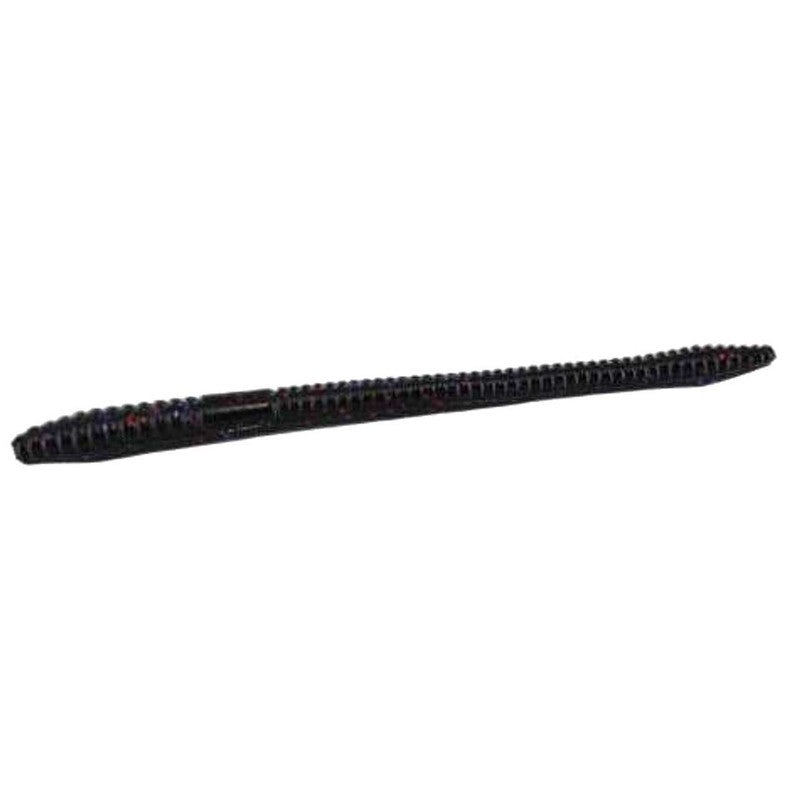 Zoom Finesse Worm 4.5″ 20pk Black Red Glitter
