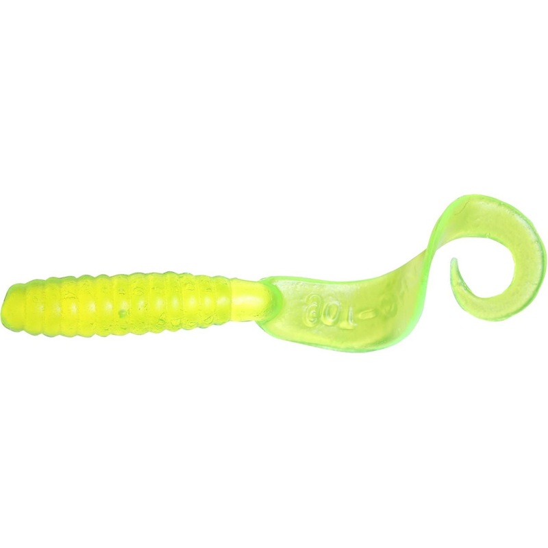 Got-Cha Curl Tail Grubs Chartreuse 4″ 20pk