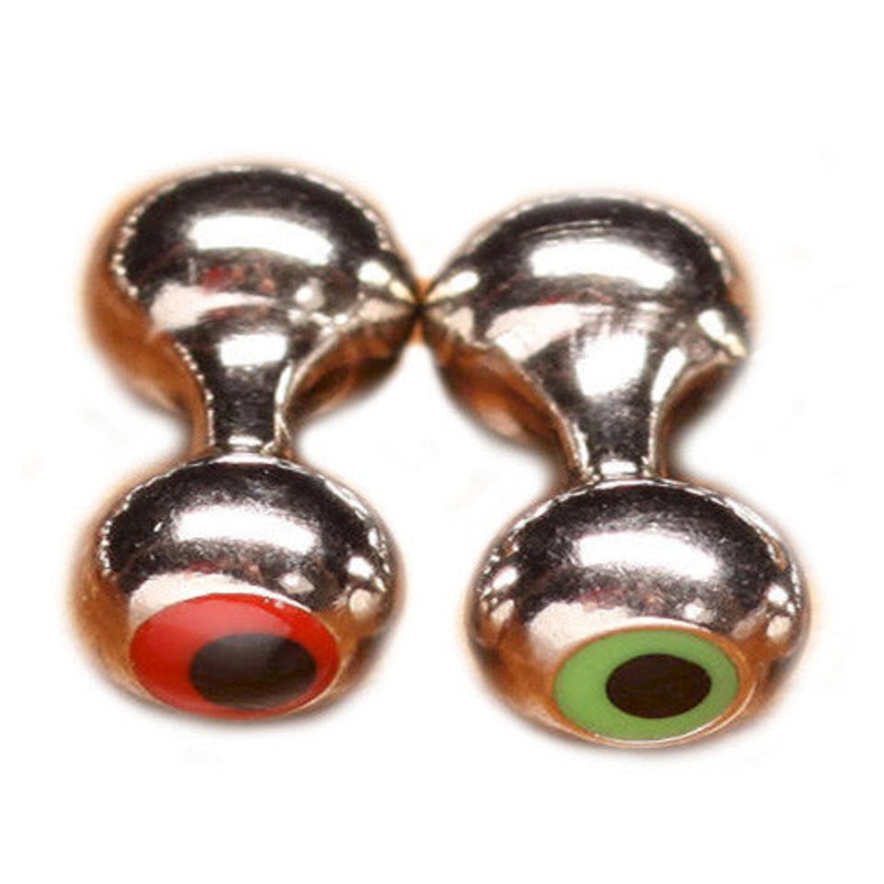 Hareline Ballzeyes Large 3/16inch Nickel Red Eye