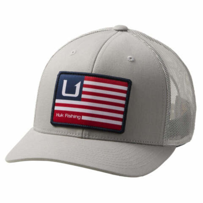 Huk and Bars American Mid-Profile Trucker Hat H3000317 Oyster (052)