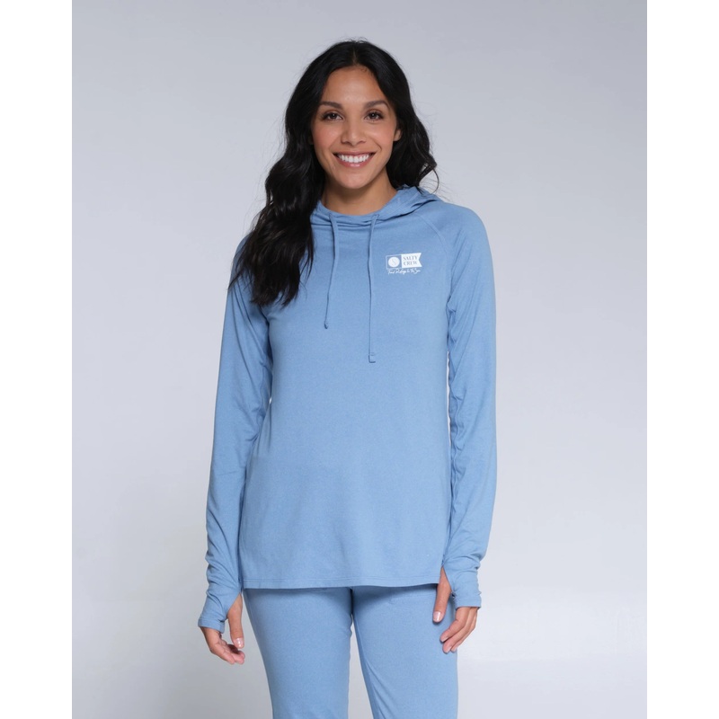 Salty Crew Thrill Seekers Hooded Sunshirt Wmns Marine Blue M