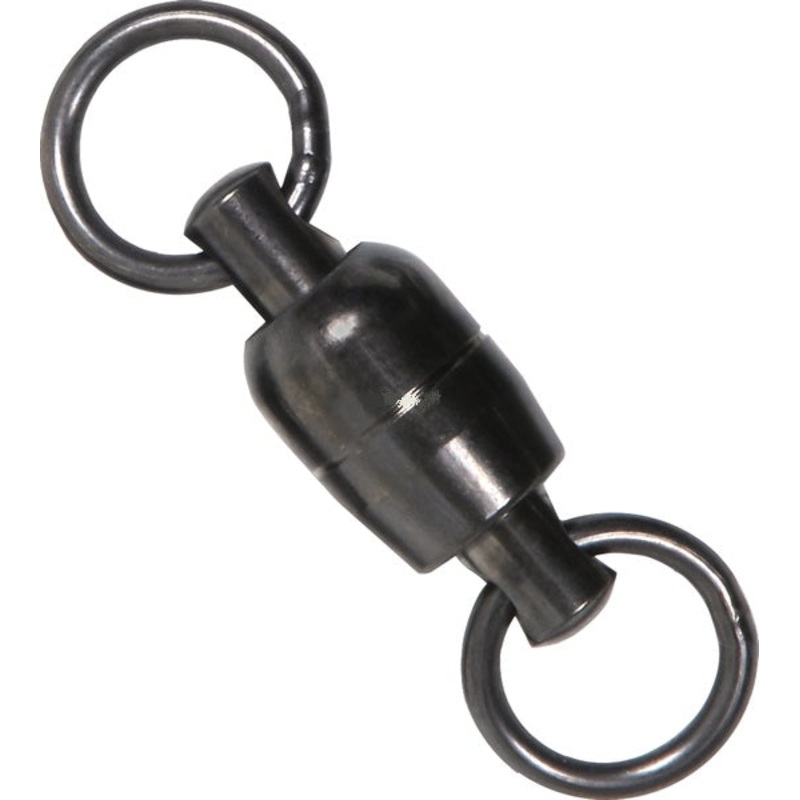 Billfisher SS Ball Bearing Nickel Blk Swivel 2-Rin 1050lb, 2pk