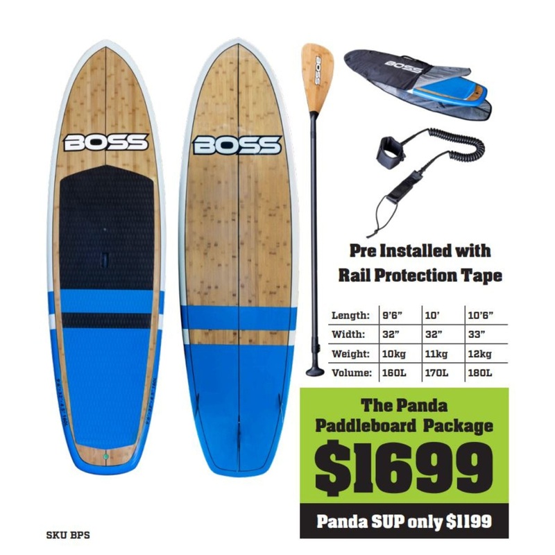 Boss Panda SUP Package 10ft 6in x 32in BAMBOO BLUE