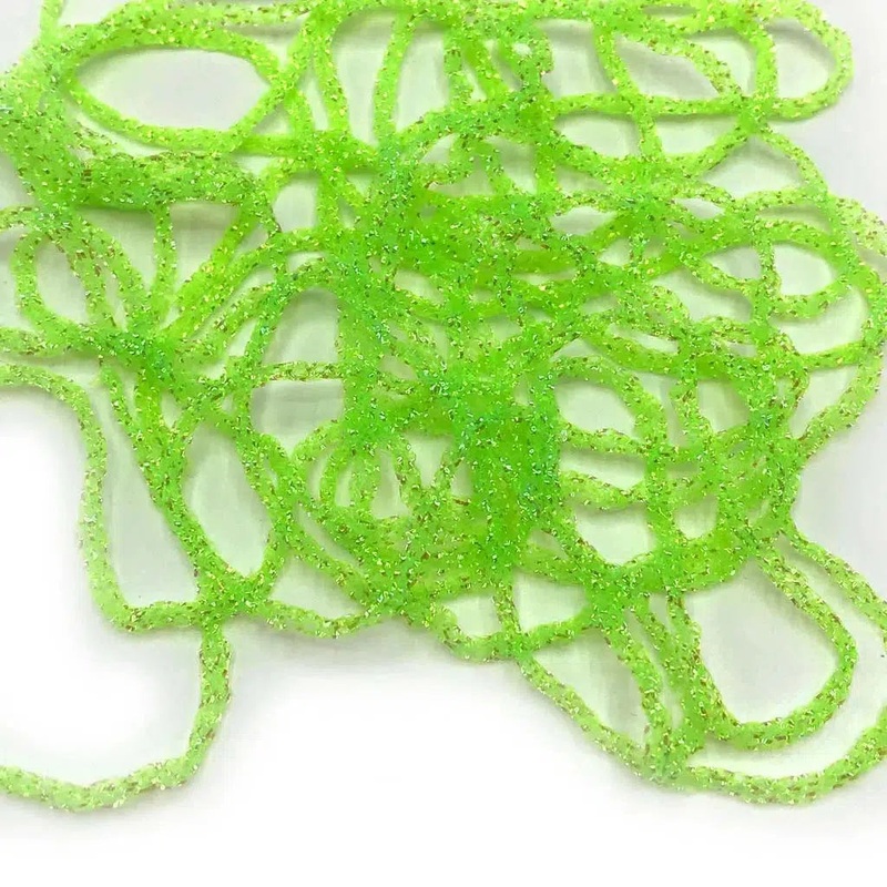 Hareline Dyed Pearl Diamond Braid Fl Chartreuse