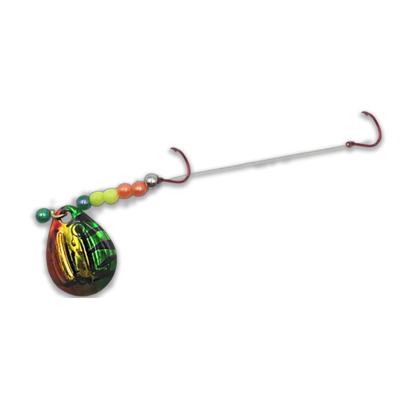 JB Lures Ventilator Pro Series Spinner Rig Fire/Glow/Watermelon