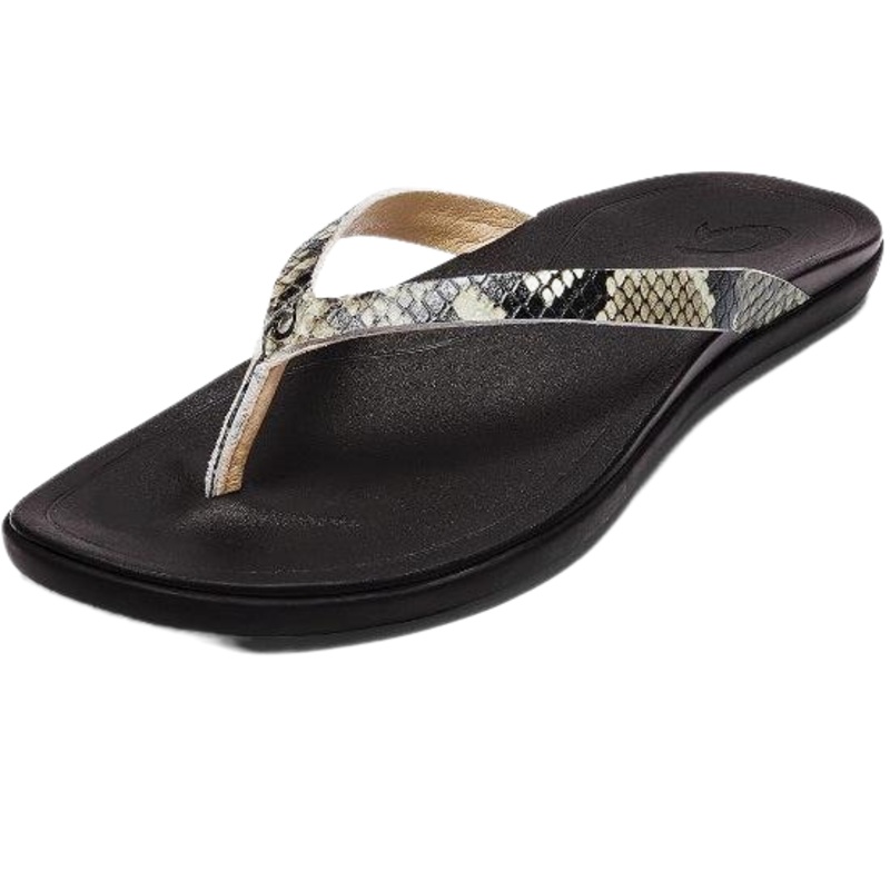 OluKai Womans Ho’Opio Sandals-Mineral Grey MINERAL GREY/MO 5